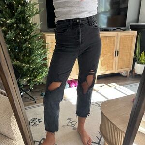 Wild Fable | Size 6 | Distressed Black Women's Straight Leg Jeans